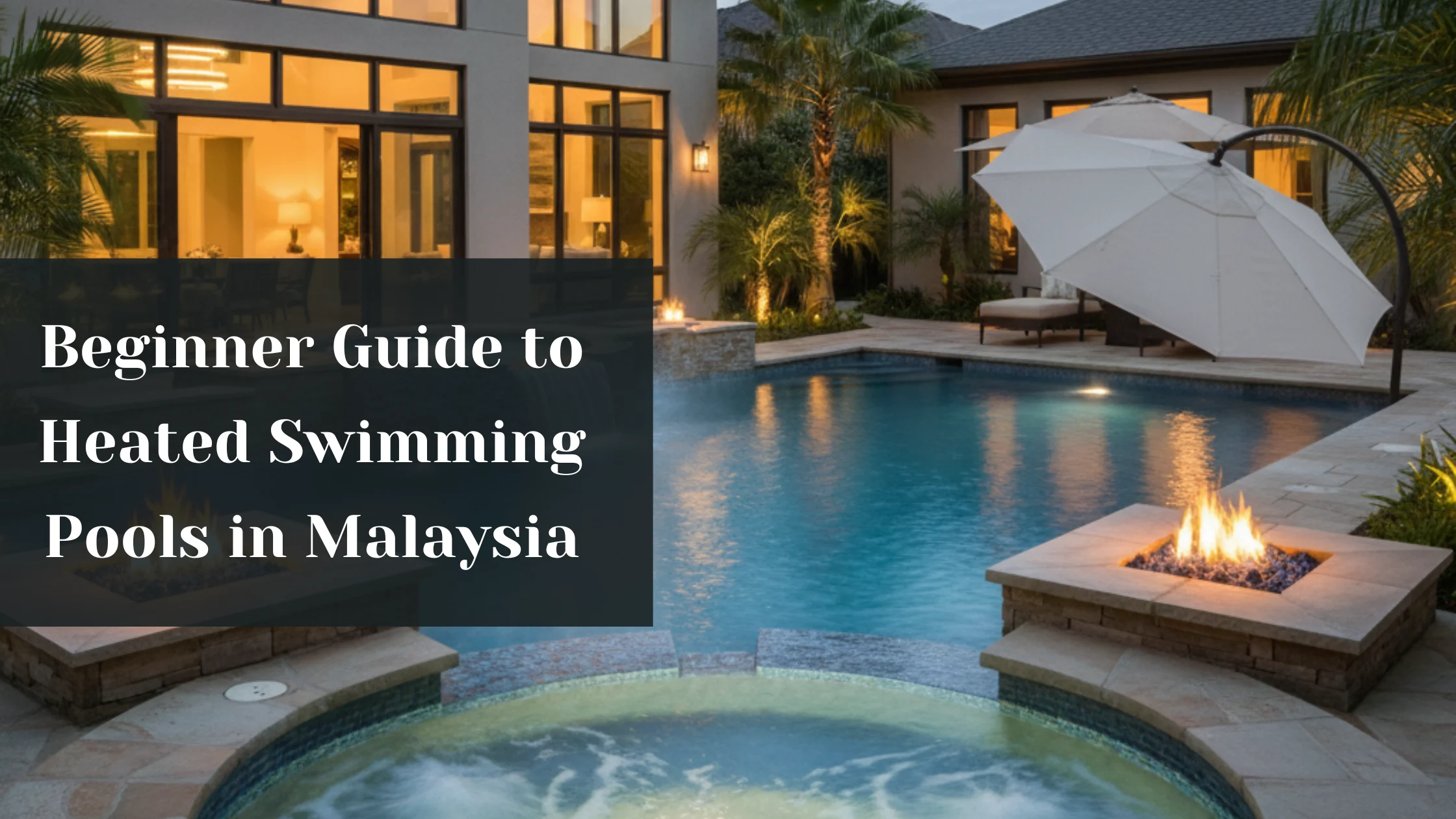 cozy heated swimming pool at backyard in Malaysia
